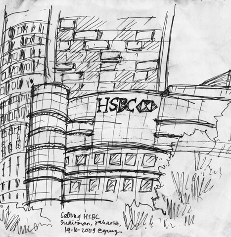 Arsitektur Gambar Rumah on Sketsa Cepat  Gedung Hsbc    Strong Points